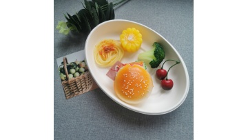Disposable Degradable Pulp Sugarcane 18oz Oval Bowl 