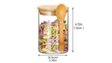 Spice Jars Wholesale Home Organization Household Baby Bottles Jars Glass Food Storage Container With Bamboo Lids1