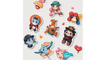 QT01 Personalized Stickers: Custom Printing on Vinyl with Glitter Kiss Cut1