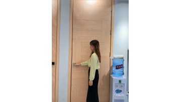 Wood colored interior door