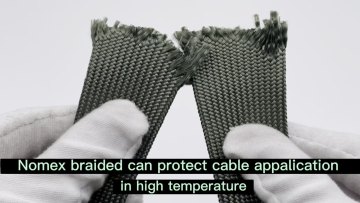 31mm Nomex  Fiber Braided Fire Sleeve Flame Retardant Woven Wrap Around Braided Sleeving1