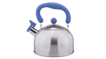 black silicone handle stainless steel kettle