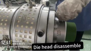 HDPE pipe die head disassembly 