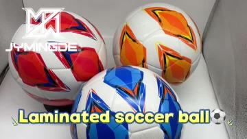 custom color laminated soccer ball