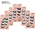 SHIDISHANGPIN Natrual 3D Mink False Eyelashes 4 Pairs Make up Full Strip Lashes 3D Mink Lashes Fluffy faux cils Soft Maquiagem