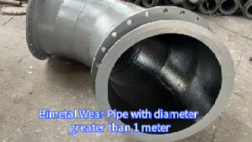 Large diameter bimetallic wear-resistant pipe