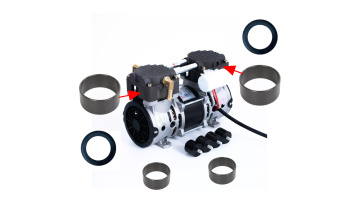 Aluminum alloy oil-free air compressor cylinder