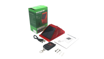 solar alarm light with remote