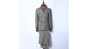 High Quality Custom Men's Slim Fit Suit Wedding Bespoke Double Breasted Big Lapel Plus Size Breathable Anti-Static Made Worsted1