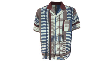 textured stripe summer shirt