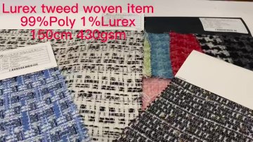 2022 Wholesale Colorful 100 Polyester checked Woven Tweed clothes Fabric For Winter Coat1