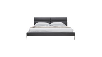 Luxury Upholstered Leather Bed Hotel Bedroom Furniture Queen King Size Modern Home Frame Wood Beds1