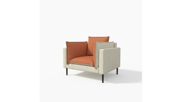 Elegant Modern European Style Round Chaise Longue Sofa Set Fabric With Sponge Filling Home Hotel Apartment Living Room Furniture