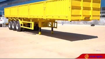 yellow side walll trailer