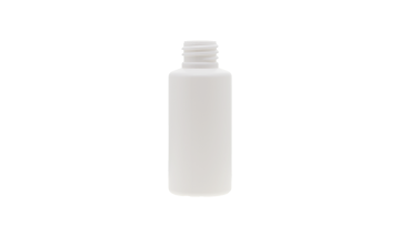 50 ML White HDPE Plastic Cylinder Bottles with 20/410 neck