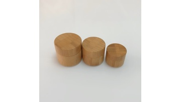 Bamboo cosmetic jars 