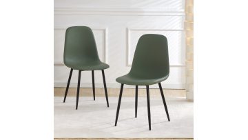 TL-16A17-2 Elegant PU Leather Dining Chair with Durable Metal Legs for Modern Home Decor
