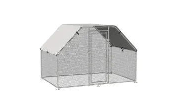 Wholesale Chicken Coop Galvanized Metal Hen House Large Rabbit Hutch Poultry Cage Pen Backyard with Cover1