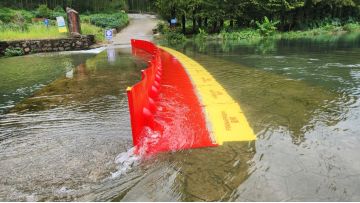 ABS jersey barriers for flood water diversion