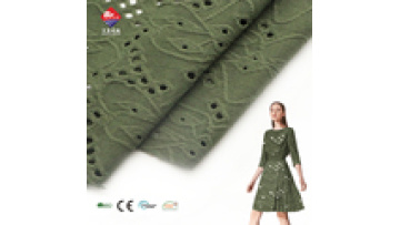 New Style Dark Green 95%polyester 5%spandex 210gsm Knit Water Soluble DTY Hole Jacquard Fabric for Female Dress Skirt1