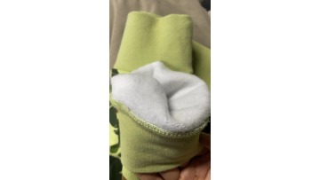 hoodie inside fabric with fleece