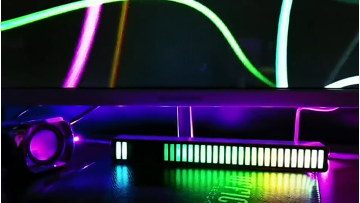 High Quality Cheap Price Rechargeable RGB Voice Control LED Music Level Light Pickup Lamp Rhythm Music Lights1