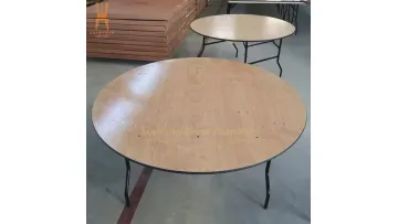 Round Plywood Banquet Folding Table for Dining Outdoor Hotel Party Wedding Events1