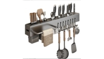 Thickened Knife Holder Non-hole Kitchen Storage Rack Multi-functional Wall Hanging1