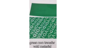 green non transfer void material 2