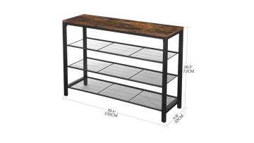 W1000xD300xH720mm 4-tier shoe rack