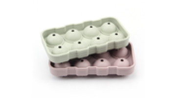 BPA free 8 holes Large Custom Sphere ice mold silicone ice cube tray for whisky and champagne bucket1