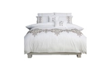 New design embroidery duvet cover and pillow case microfiber embroidery king queen size duvet cover bedding set1