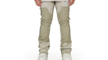 Custom Men's Jeans Vintage Wash Stacked Jeans Men Denim Pants Patchwork Slim Fit Flare Jeans Men1