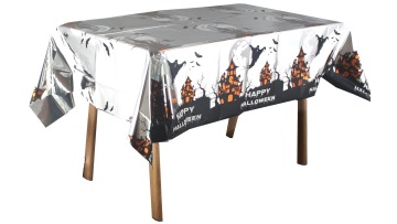 Disposable party aluminum film Halloween tableclot