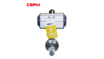 Pneumatic triple eccentric butterfly valve
