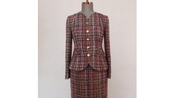 Slim Fit blazer for customized women's suit Hot Sale Fashion double two-piece women's suits women's knitting suit1