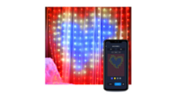 Smart Curtain Light with WS2811 Pixel String, Controlled by KINGYI APP for Bedroom Atmosphere Decoration1
