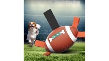 Tough PU Material Rugby Ball Dog Football Toy - Interactive Pet Self Play Toy1
