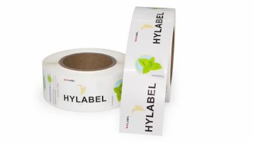 BOPP glossy white film label