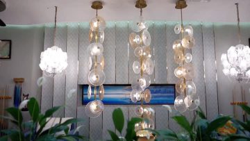 High Quality Textured Disc Chandelier
