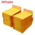 50Pcs/lot Kraft Paper Bubble Envelopes Bags Mailers Padded Shipping Envelope With Bubble Packaging Bags Courier Storage Bags
