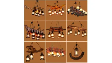 Vintage Industrial Wooden Pendant Light for Bar and Cafe1