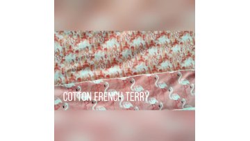 Custom French Terry Fabric 260Gsm Cotton Soft Floral Fabric For Sweatpants1