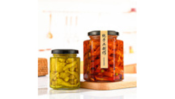 Sealed Pickle Fruit Jam Glass Storage Jar Canned Honey Storage Jar With Metal Lid1