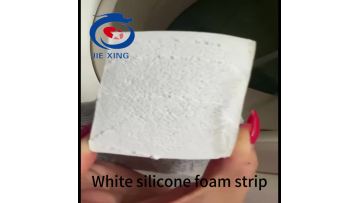White silicone foam strip