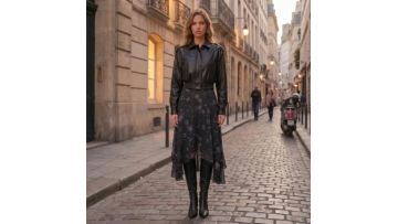 Metallic Print Flowy Skirt – Shimmer & Shine