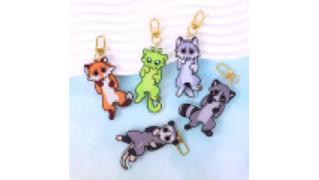 Shake Acrylic Keychain Personalized Transparent Acrylic Keychains Key Ring Hanging Plastic Cartoon Keychain Cute1