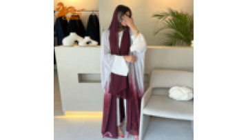 Elegant Abaya Muslim Woman Long Trending Open Abayas Modest Dubai Modern Muslim Gradient Diamond Long Robe1
