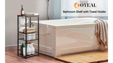 3 Tiers Bathroom Storage Shelf with Drawer