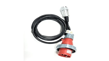 Custom Industrial Power Cable with 16A 5P CEE Plug & WEIPU WS32 Aviation Connector